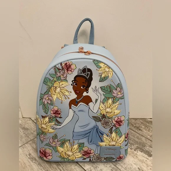 NWT Loungefly Tiana The Princess And The Frog Blue Floral in set - Picture 3 of 5